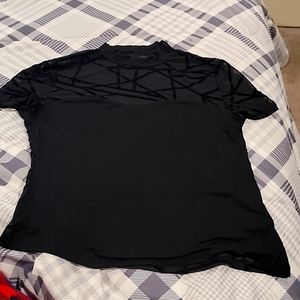 Turtle neck top see through back